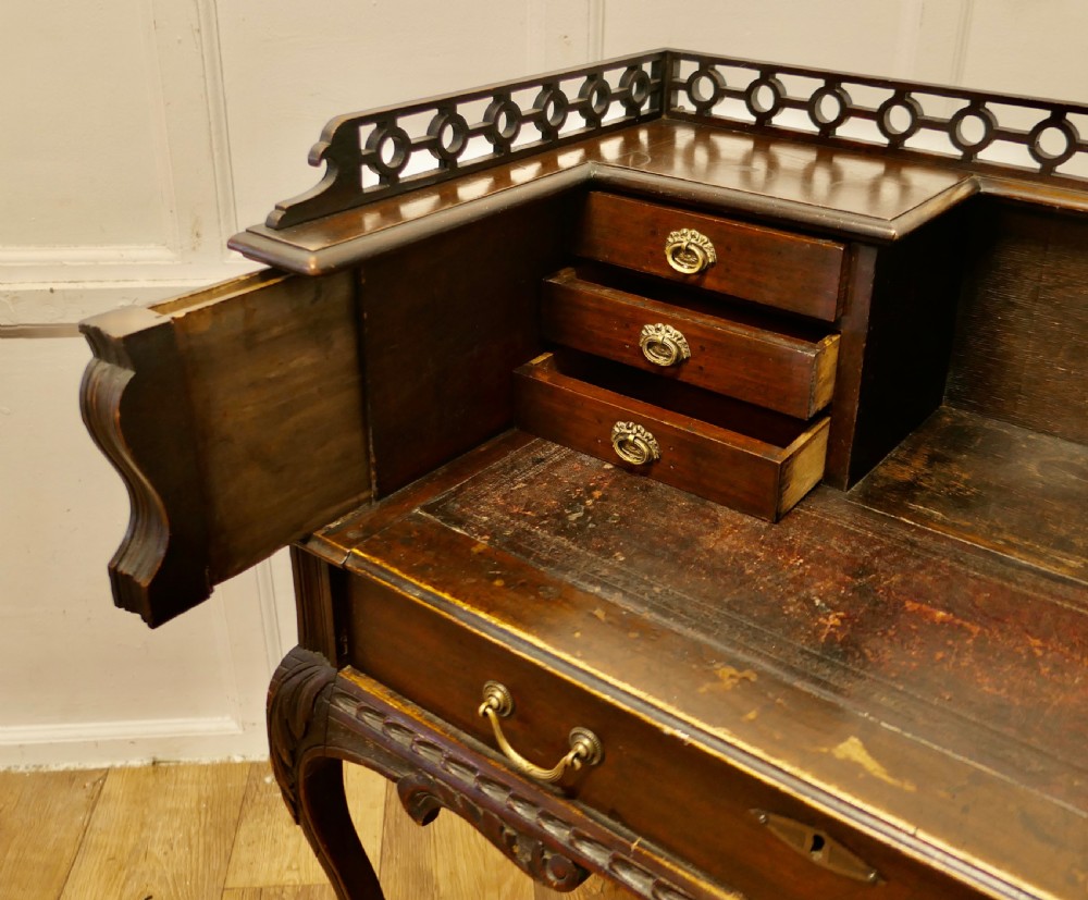 Chinese Chippendale Style Carleton House Desk View VI