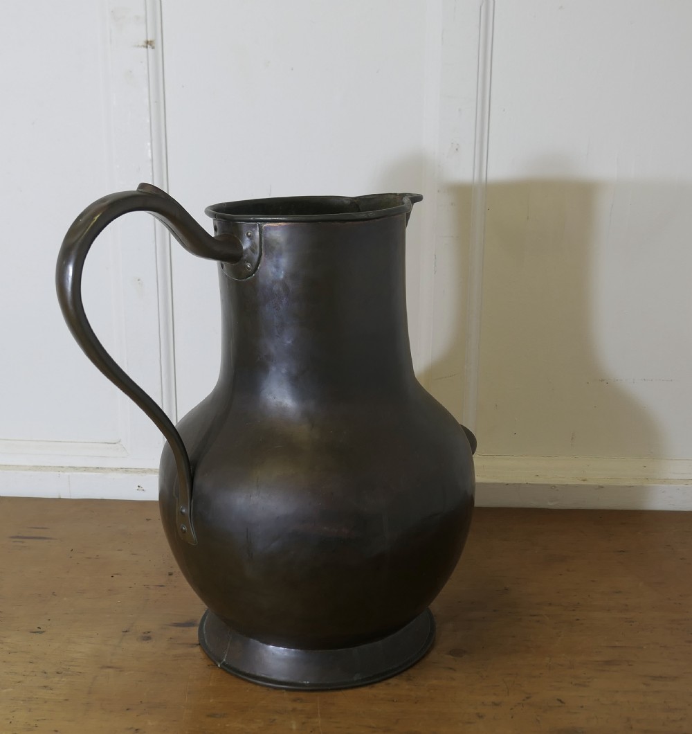 Lovely Old Tavern Copper Ale Jug,  Shop Display