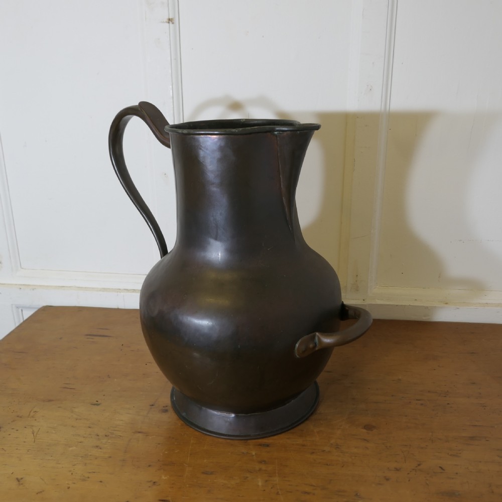 Lovely Old Tavern Copper Ale Jug,  Shop Display View II