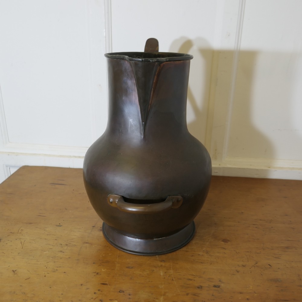 Lovely Old Tavern Copper Ale Jug,  Shop Display View IV