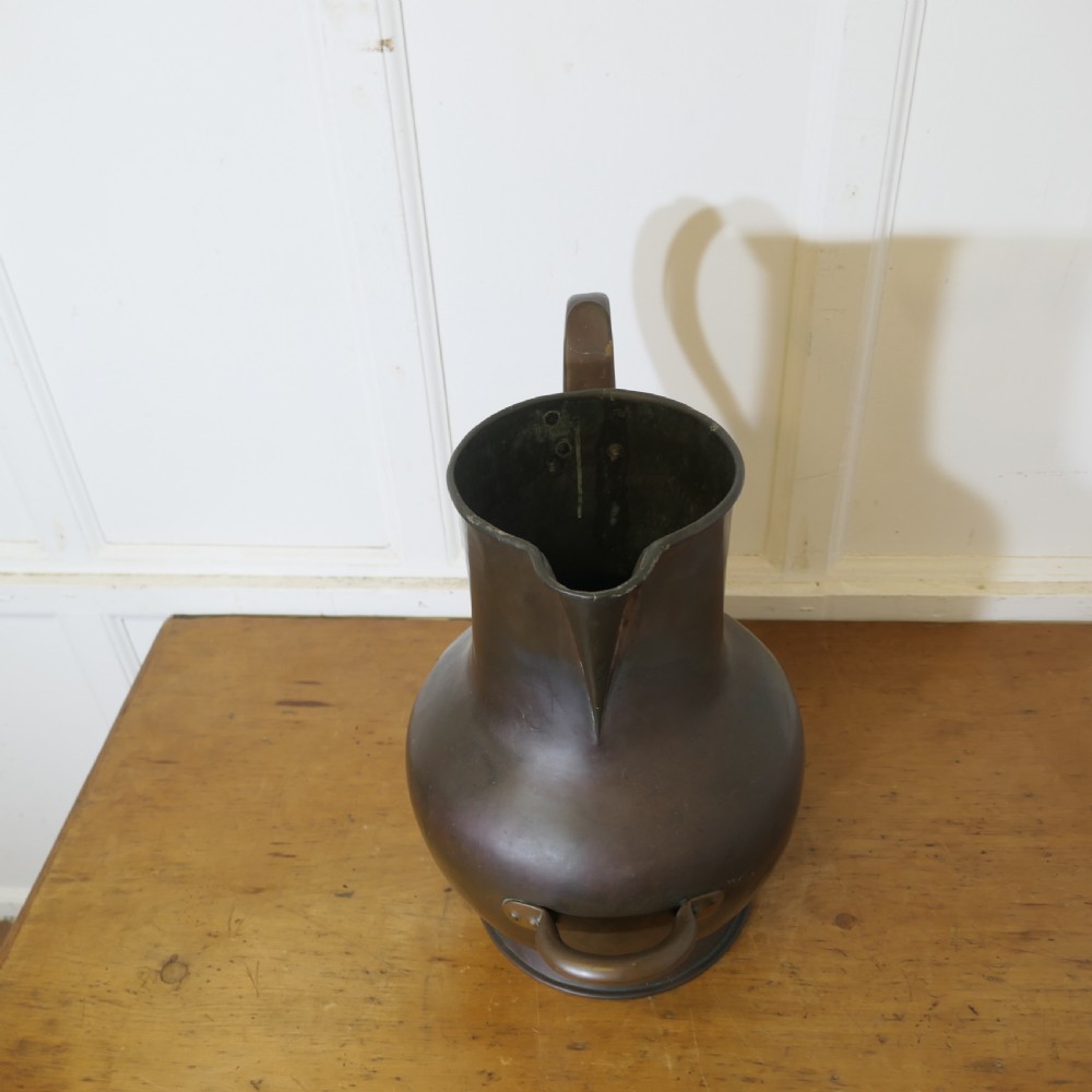 Lovely Old Tavern Copper Ale Jug,  Shop Display View V