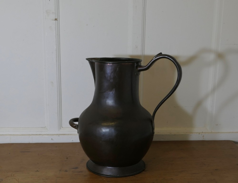 Lovely Old Tavern Copper Ale Jug,  Shop Display View VIII