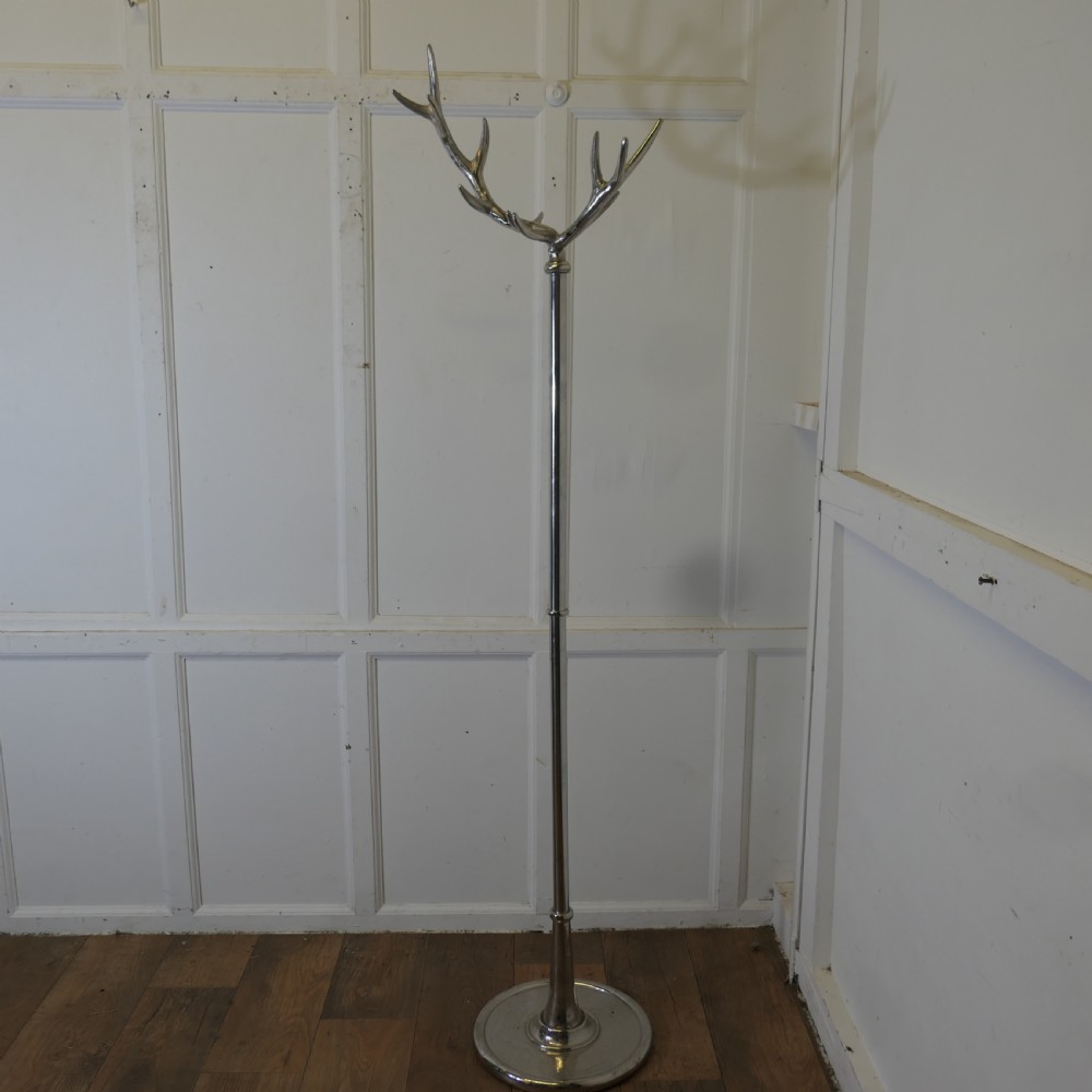 Chrome Hall Stand with Stags Horn design for Hats & Coats  View II