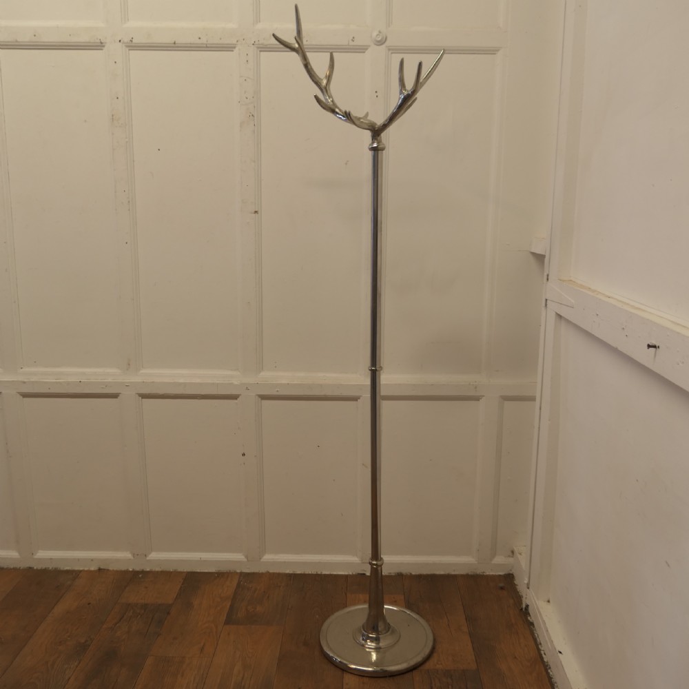 Chrome Hall Stand with Stags Horn design for Hats & Coats  View IV