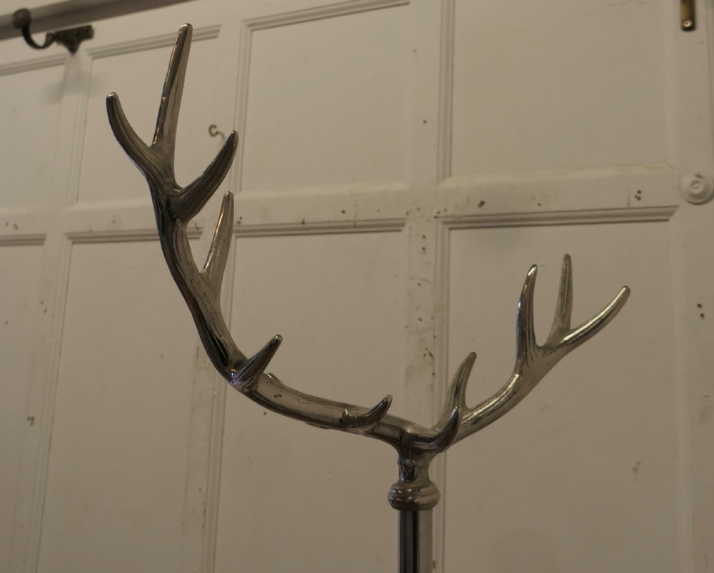 Chrome Hall Stand with Stags Horn design for Hats & Coats  View VI