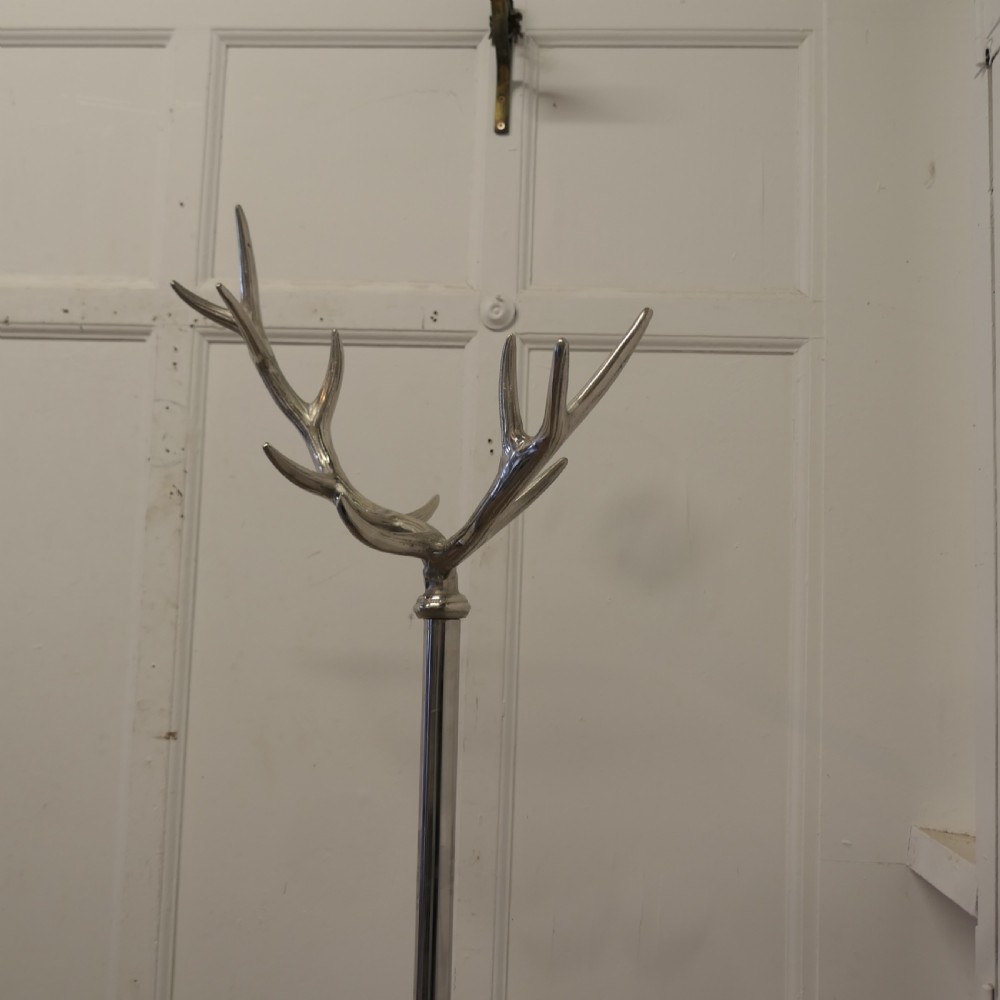Chrome Hall Stand with Stags Horn design for Hats & Coats  View VII