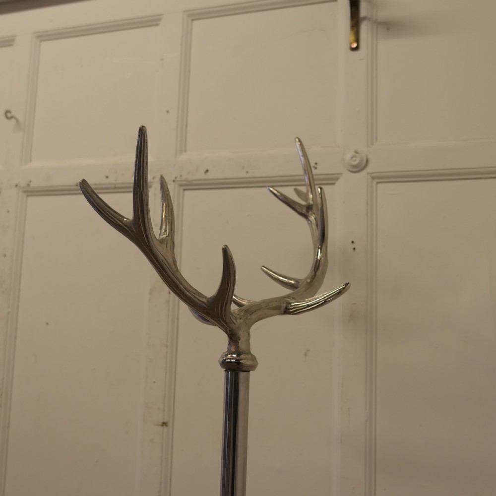 Chrome Hall Stand with Stags Horn design for Hats & Coats  View VIII