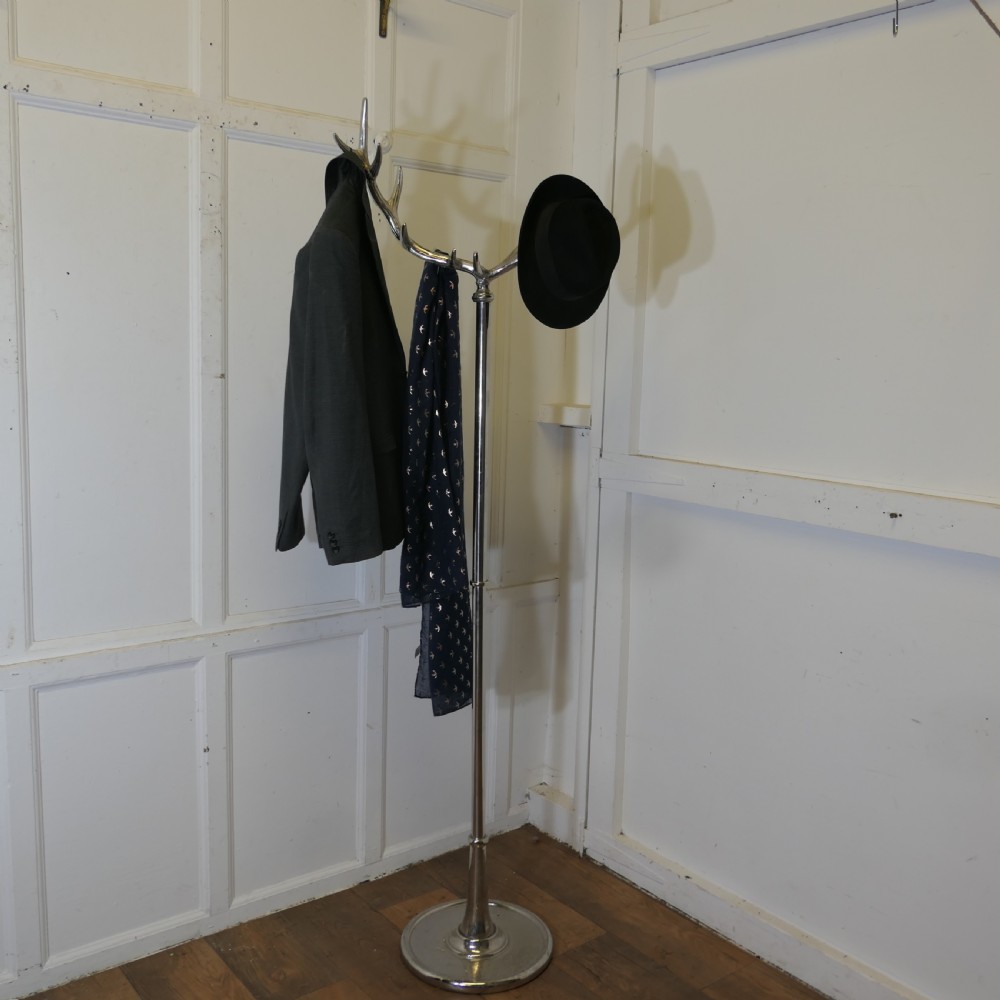 Chrome Hall Stand with Stags Horn design for Hats & Coats  View XI