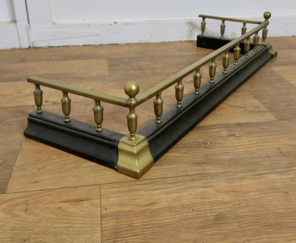 Victorian Brass and Iron Fender  View III