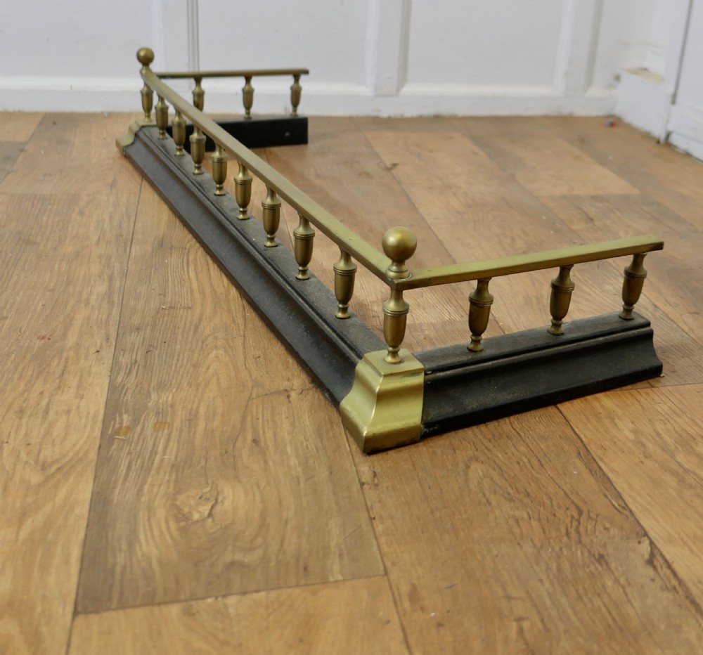 Victorian Brass and Iron Fender  View IV