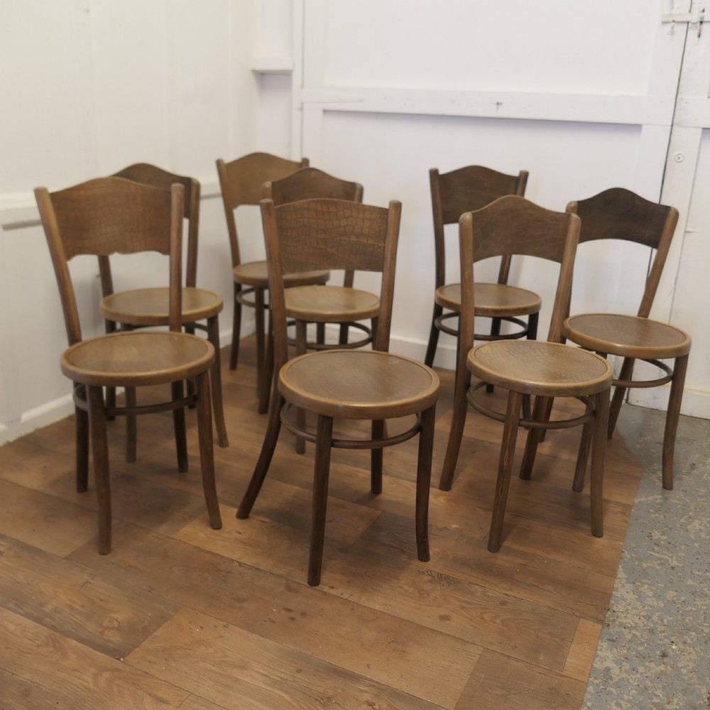 Harlequin Set of 8 French Bistro or Cafe Bentwood Chairs View III