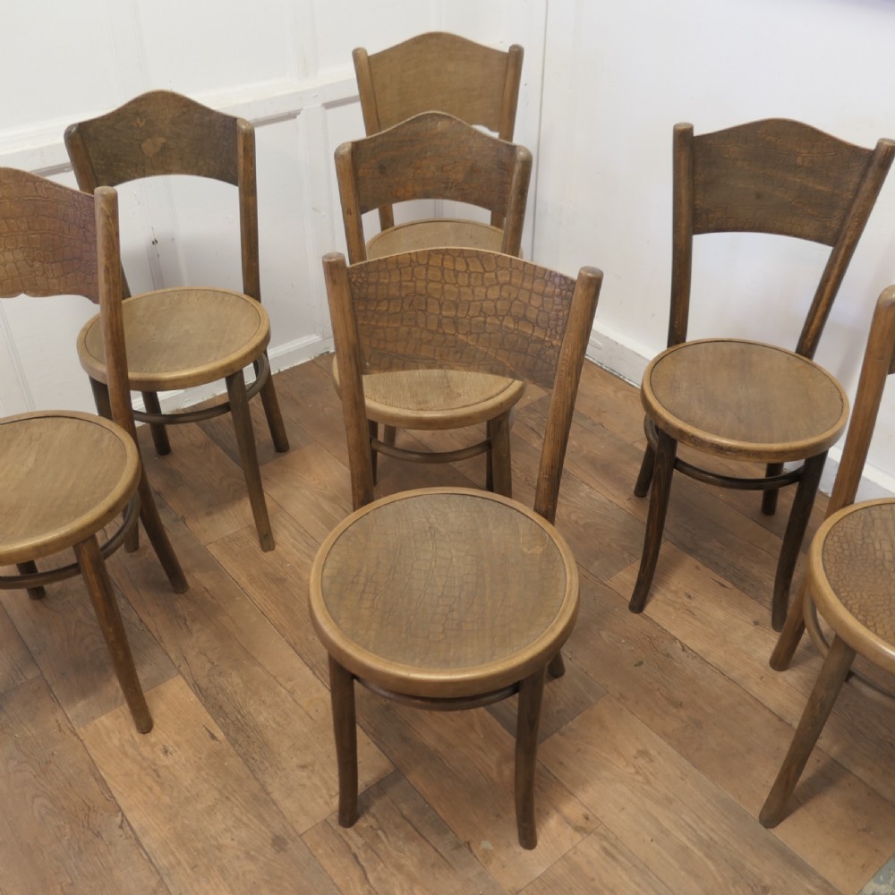 Harlequin Set of 8 French Bistro or Cafe Bentwood Chairs View VI