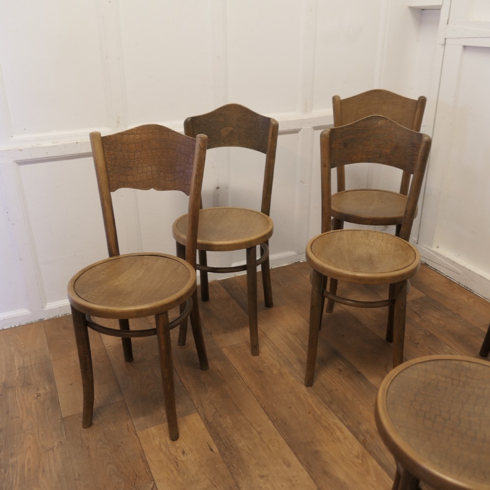 Harlequin Set of 8 French Bistro or Cafe Bentwood Chairs View VII