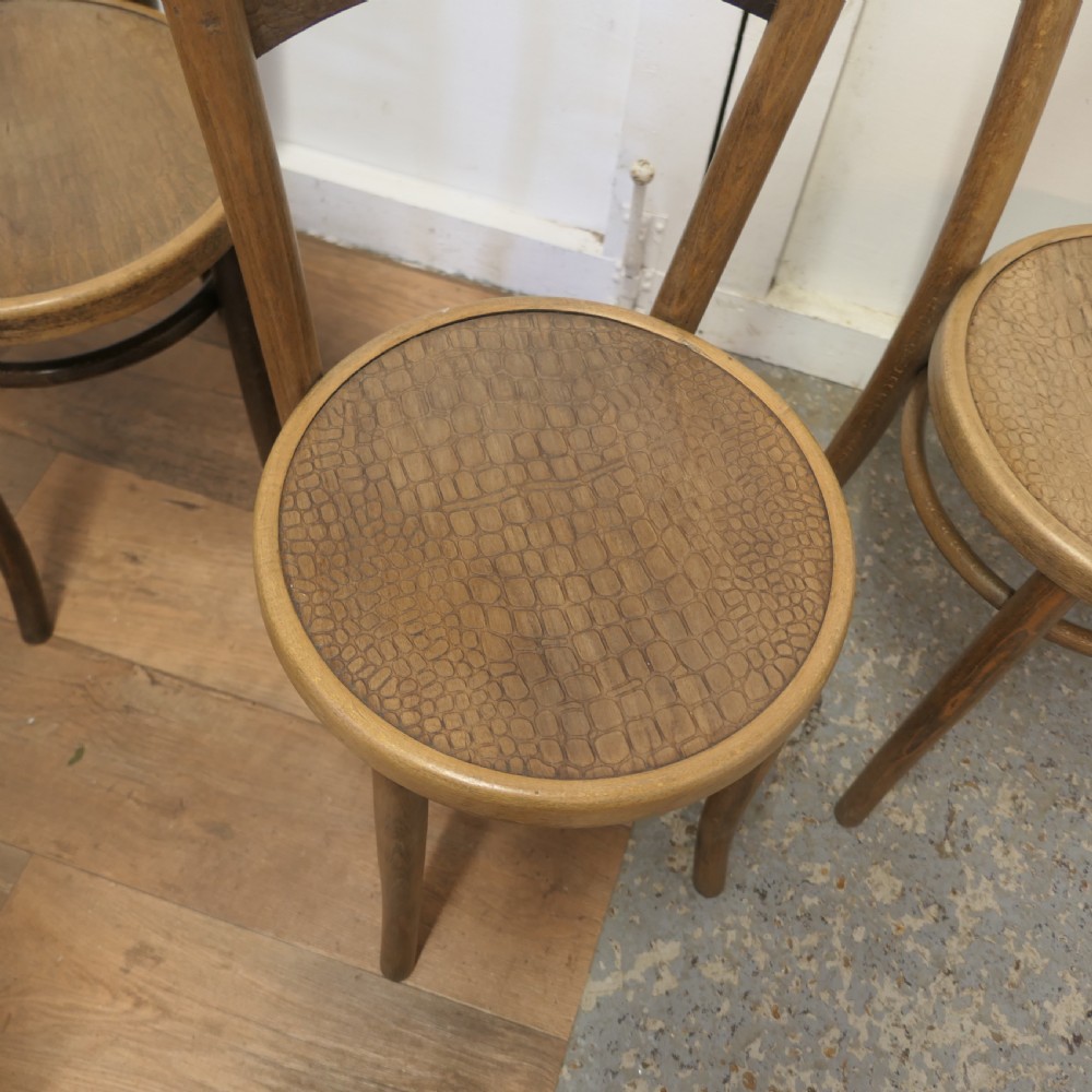 Harlequin Set of 8 French Bistro or Cafe Bentwood Chairs View IX