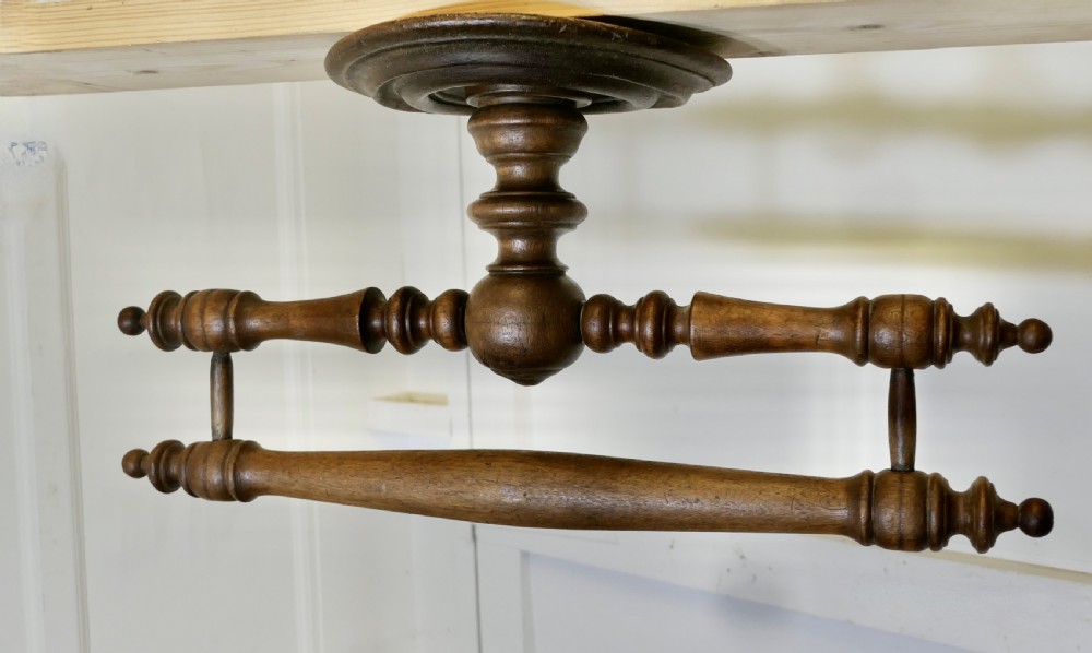  Walnut Ciel de Lit or Bed Canopy Curtain Frame View III