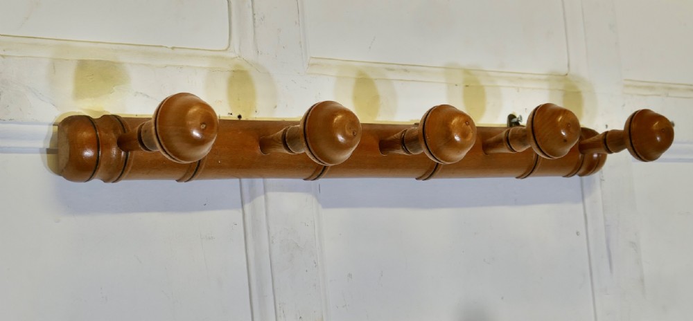 French Simulated Bamboo Hat and Coat Wall Rack View II