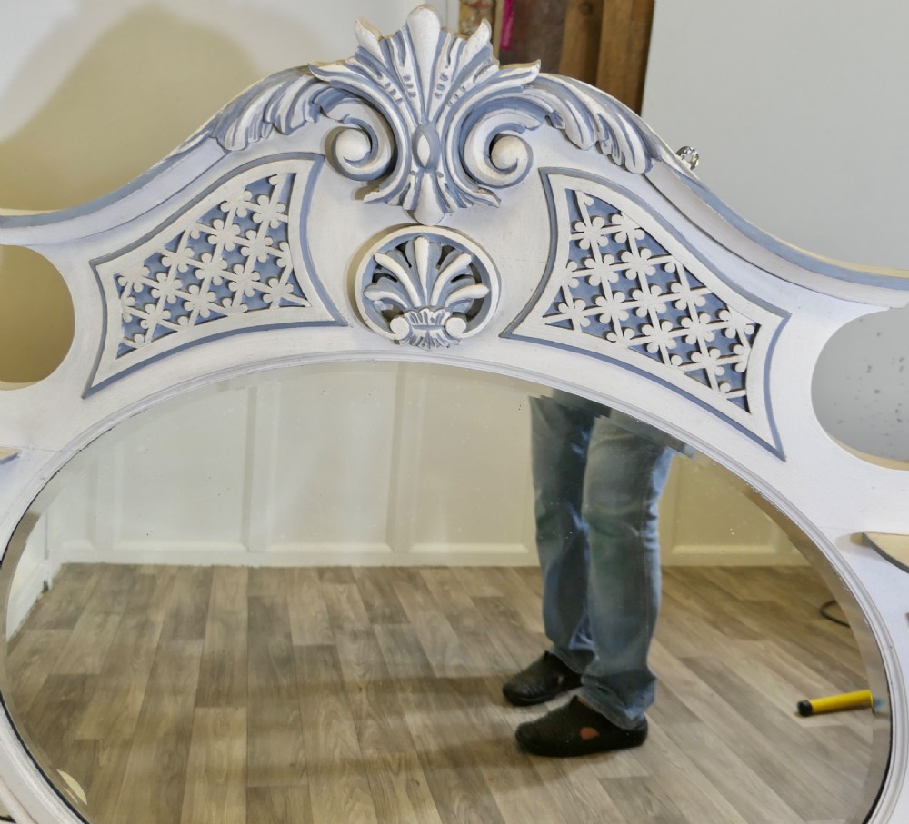 Large Edwardian Painted Overmantel  View VI