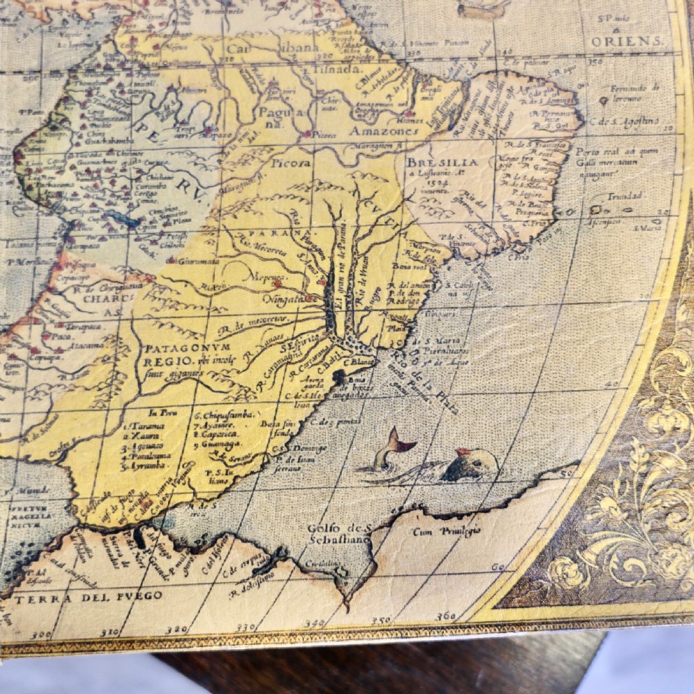 Antique Style Map Covered Secret Safe Book View VI