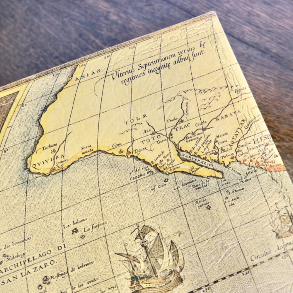 Antique Style Map Covered Secret Safe Book View VII