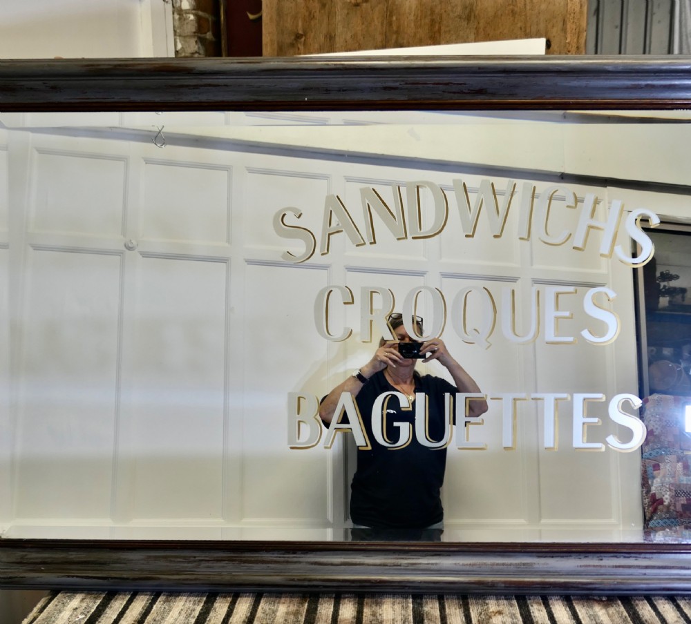 Huge Brasserie Advertising Mirror, Sandwiches Croques & Baguettes View IV