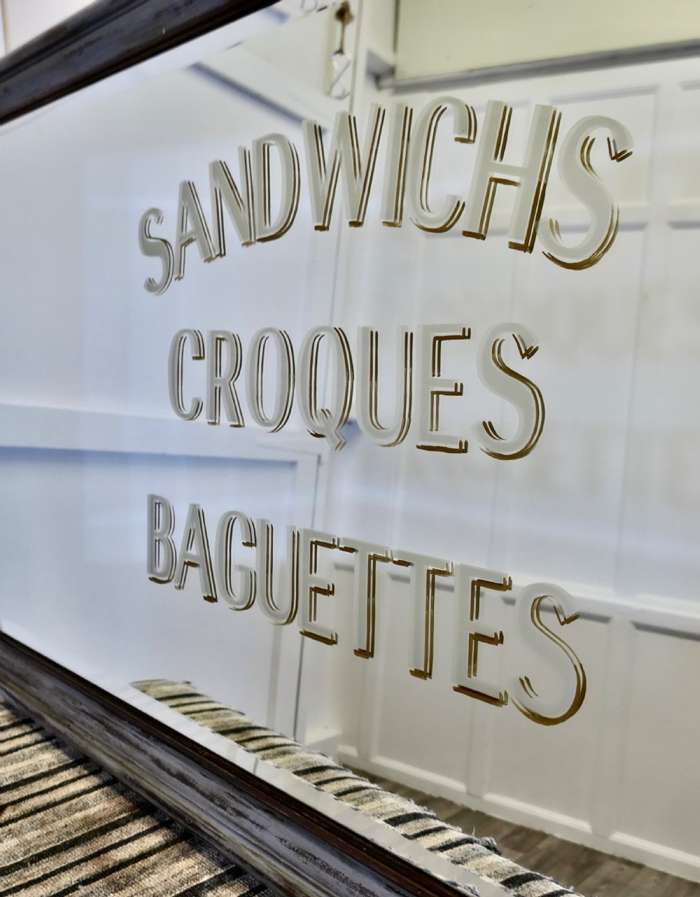 Huge Brasserie Advertising Mirror, Sandwiches Croques & Baguettes View VII