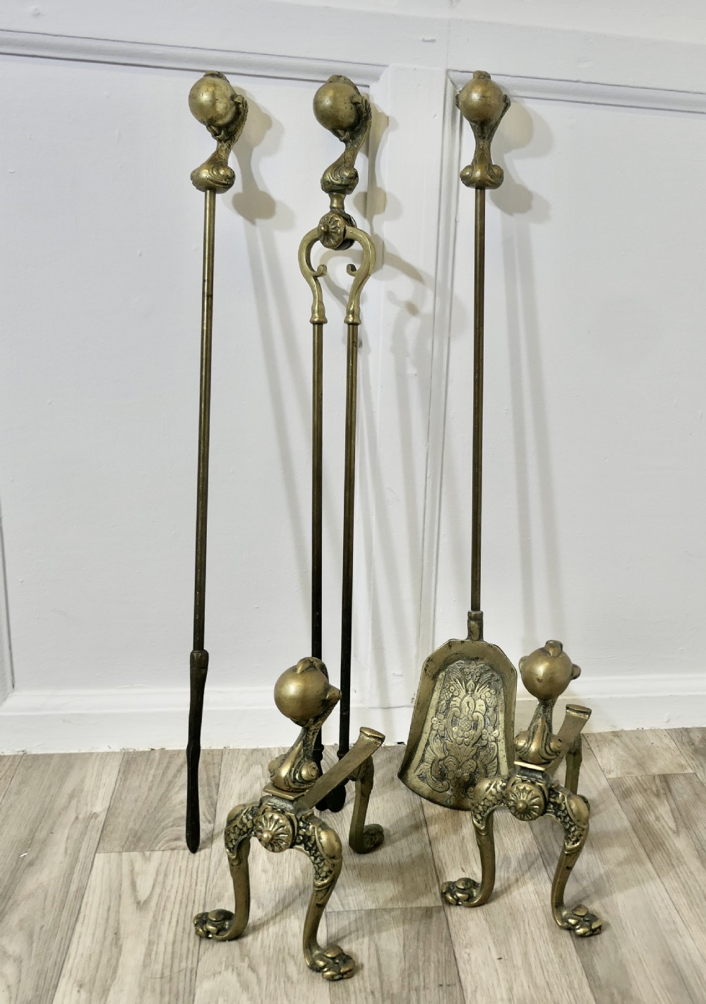 A Superb Set of Arts and Crafts Gothic Fireside Tools View VIII