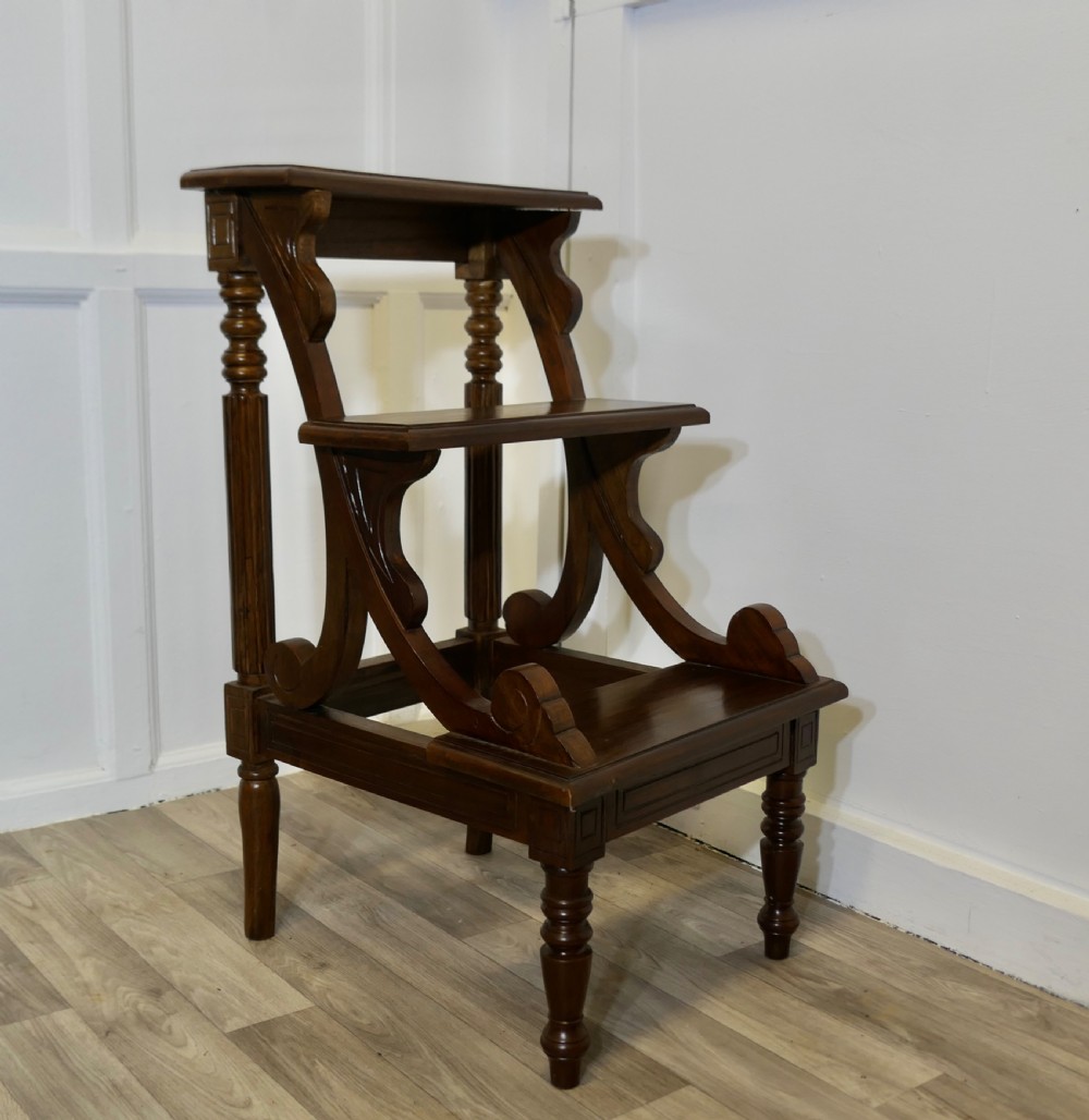 Very Attractive Edwardian Style Library Steps