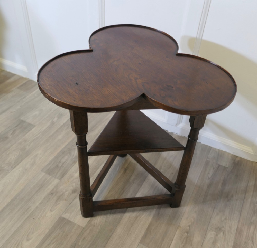 Irish Oak Clover Leaf Table with Undertier View V