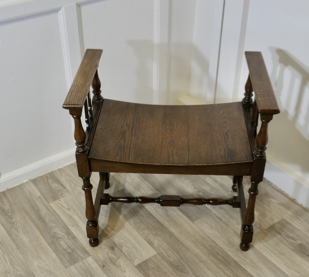 19th Century Oak Window Seat or Hall bench View II