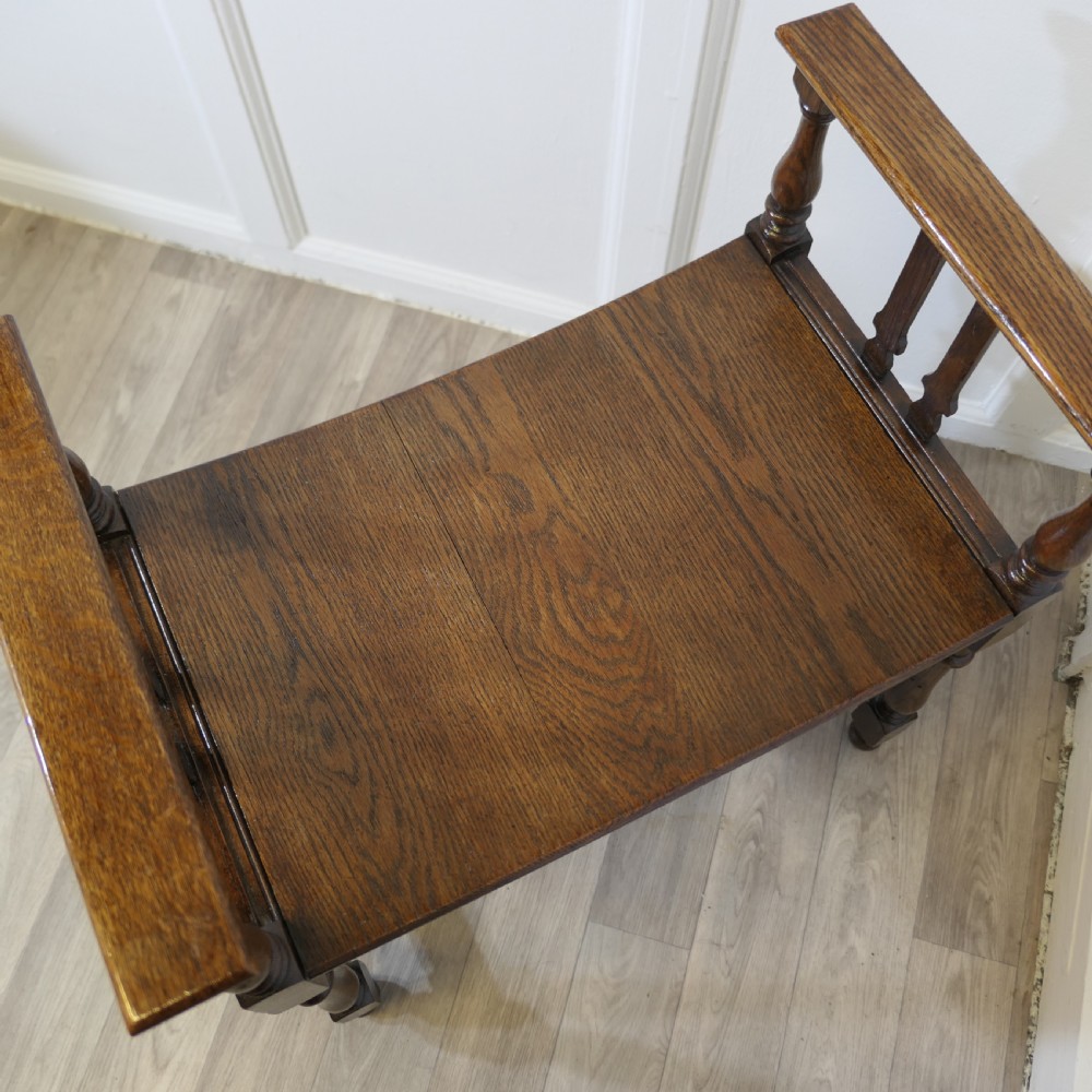 19th Century Oak Window Seat or Hall bench View VI