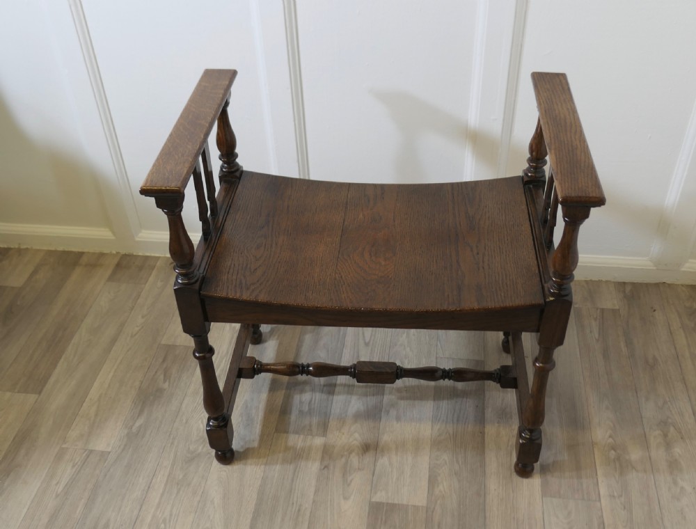 19th Century Oak Window Seat or Hall bench View VII