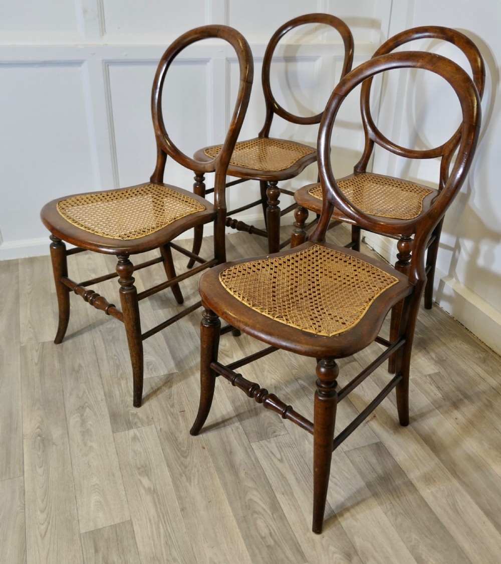 Set of 4 Victorian Balloon Back Dining Chairs  View III