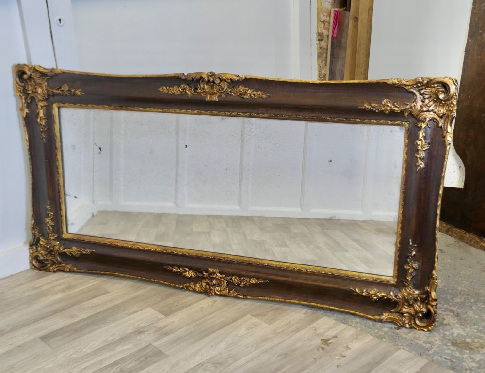 Large Rectangular Decorative Gilt and Wood Wall Mirror View VII