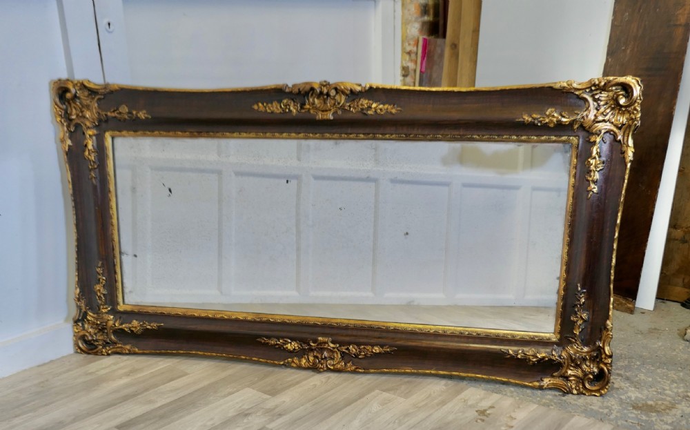 Large Rectangular Decorative Gilt and Wood Wall Mirror View VIII