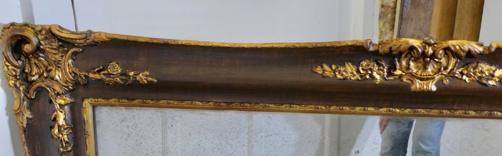 Large Rectangular Decorative Gilt and Wood Wall Mirror View X