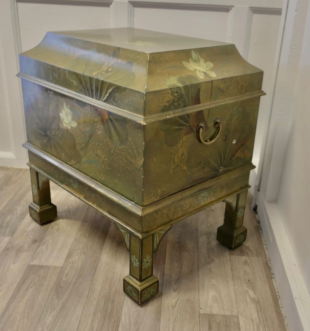 Large Chinoiserie Cellarette or Drinks Cabinet on Stand View II