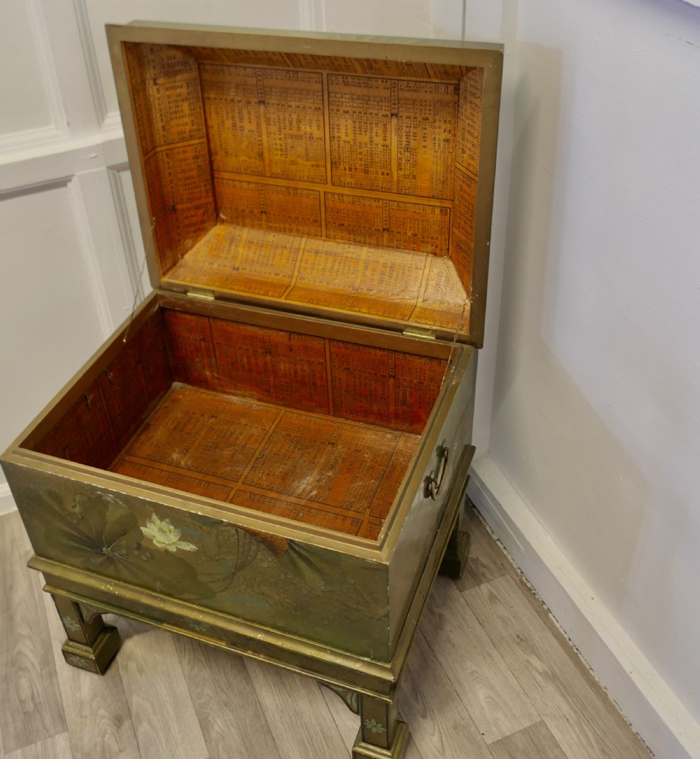 Large Chinoiserie Cellarette or Drinks Cabinet on Stand View V