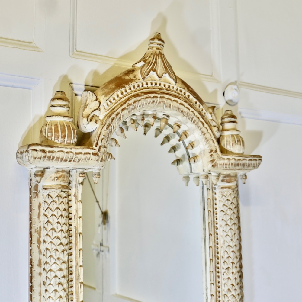 A North African Painted Tall Arched Wall Mirror View III
