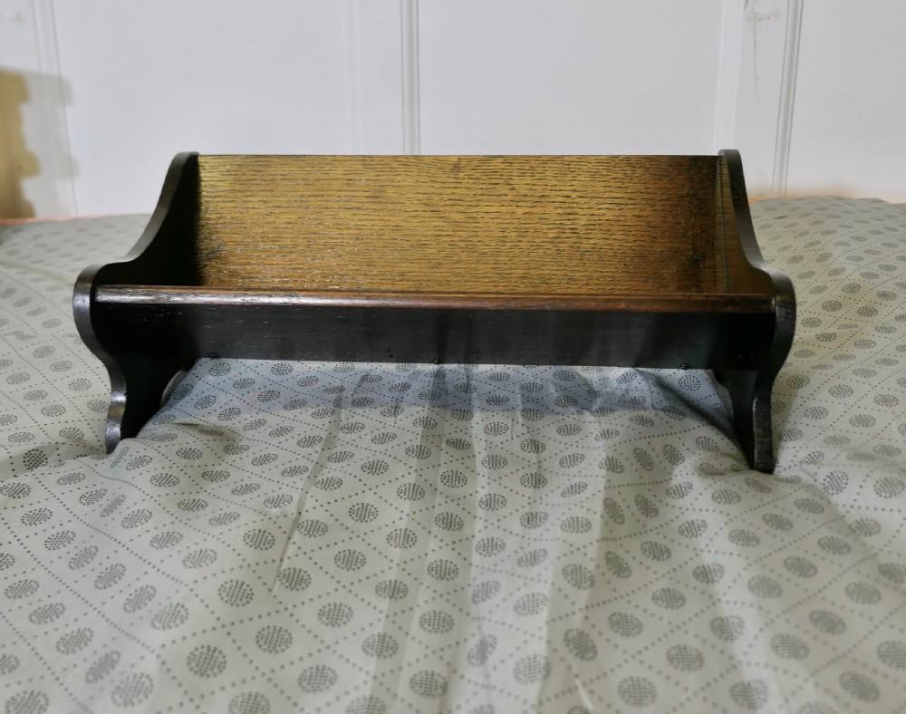 Dark Oak Desk Top Book Trough 
