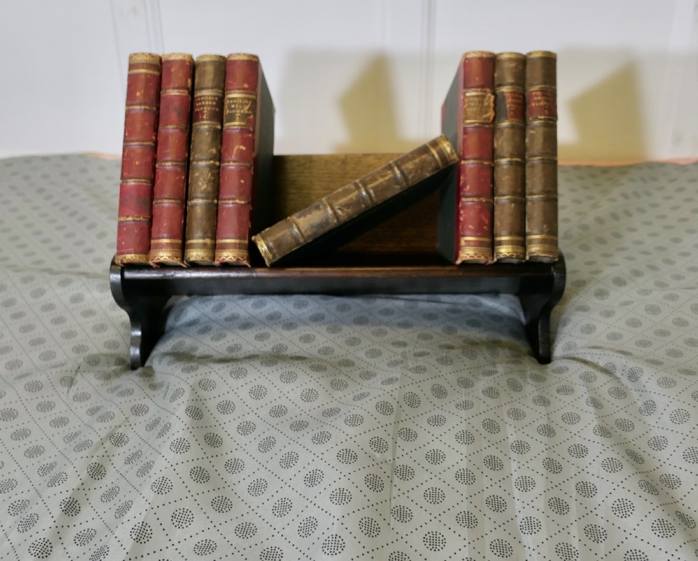 Dark Oak Desk Top Book Trough  View II
