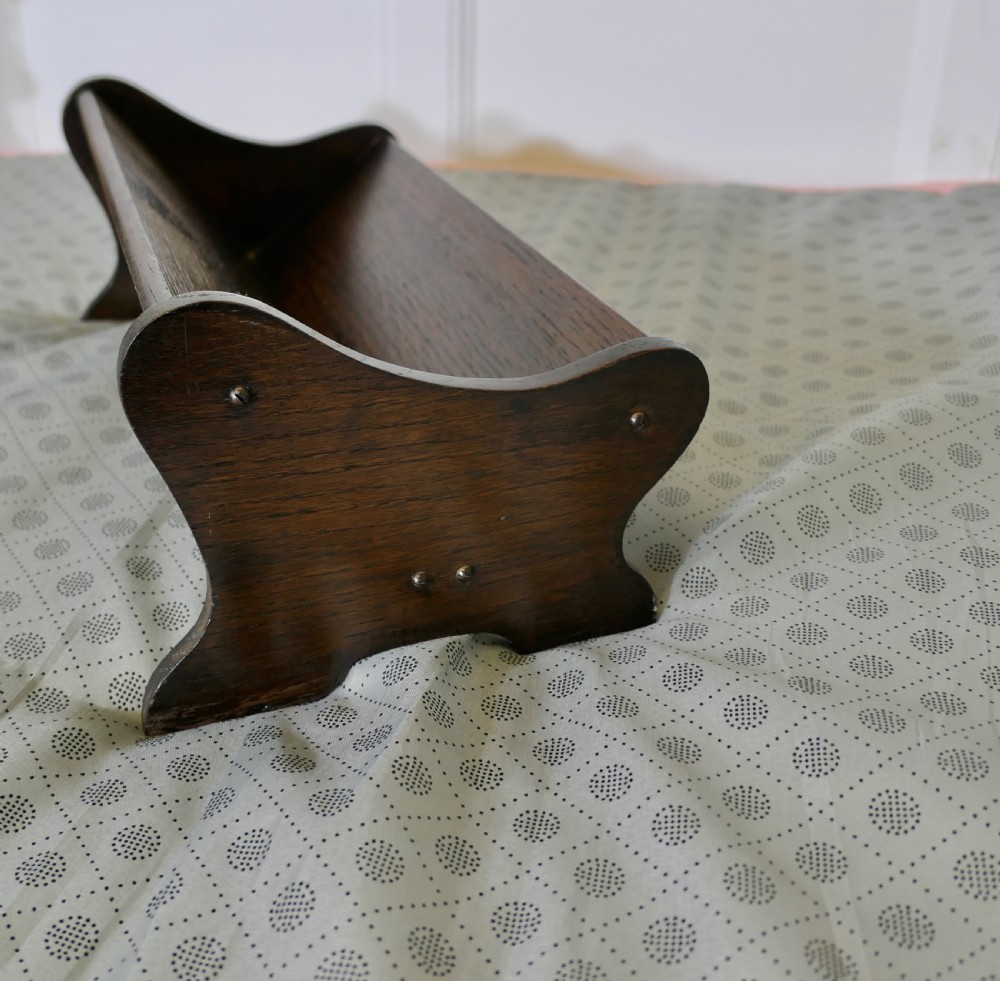 Dark Oak Desk Top Book Trough  View IV