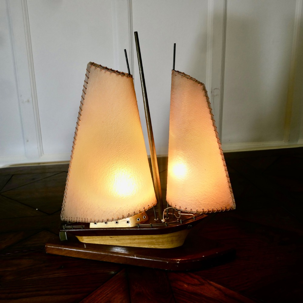 Art Deco Boat Builders Model Yacht Table Lamp View II