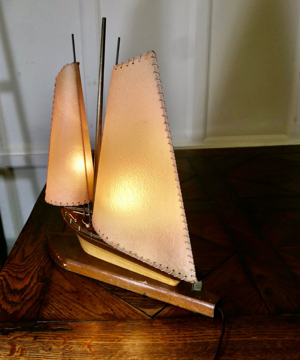 Art Deco Boat Builders Model Yacht Table Lamp View IV