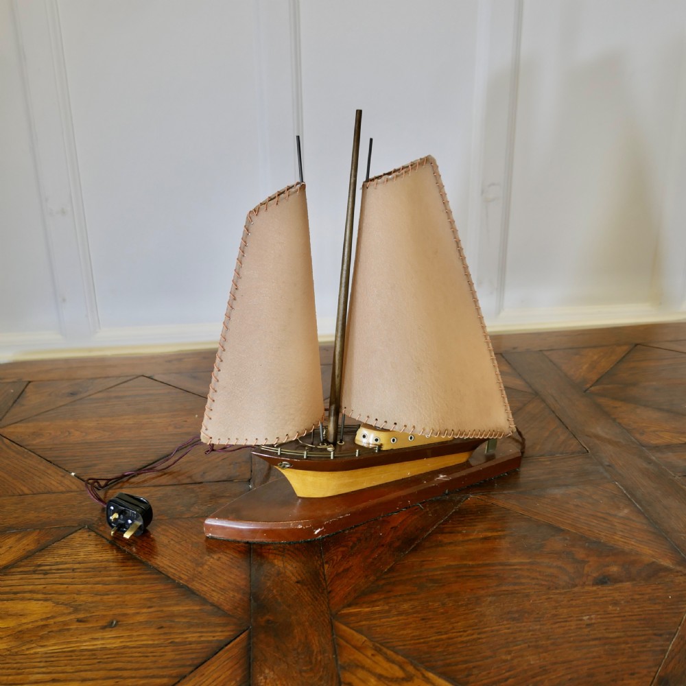 Art Deco Boat Builders Model Yacht Table Lamp View VI