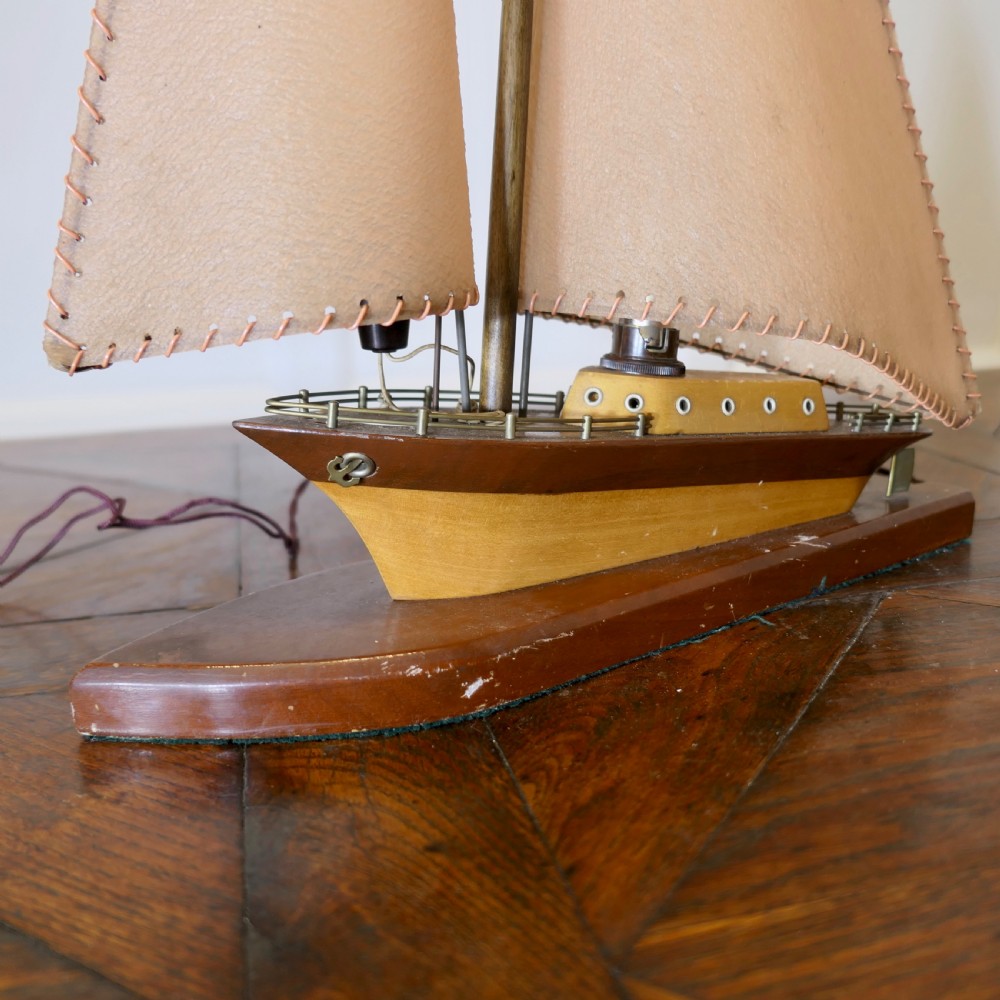 Art Deco Boat Builders Model Yacht Table Lamp View VII