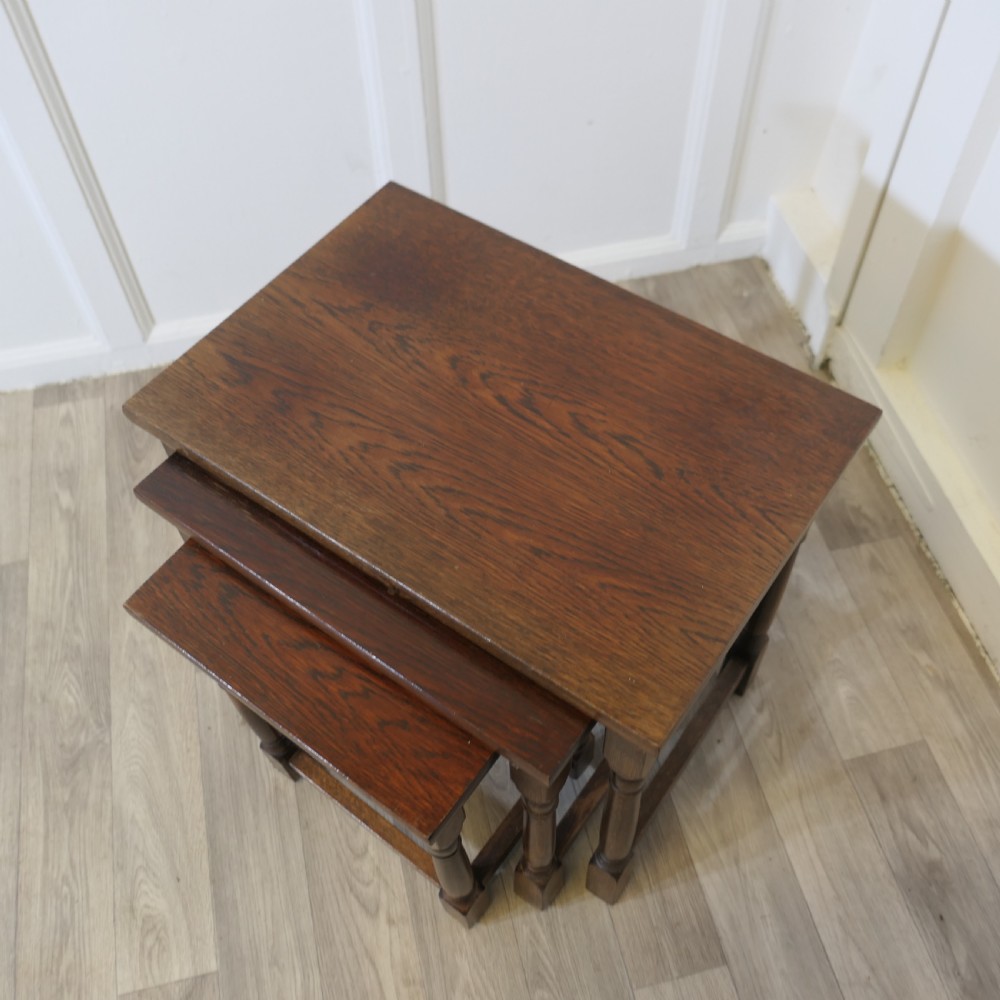 Oak Nest Of Tables View V