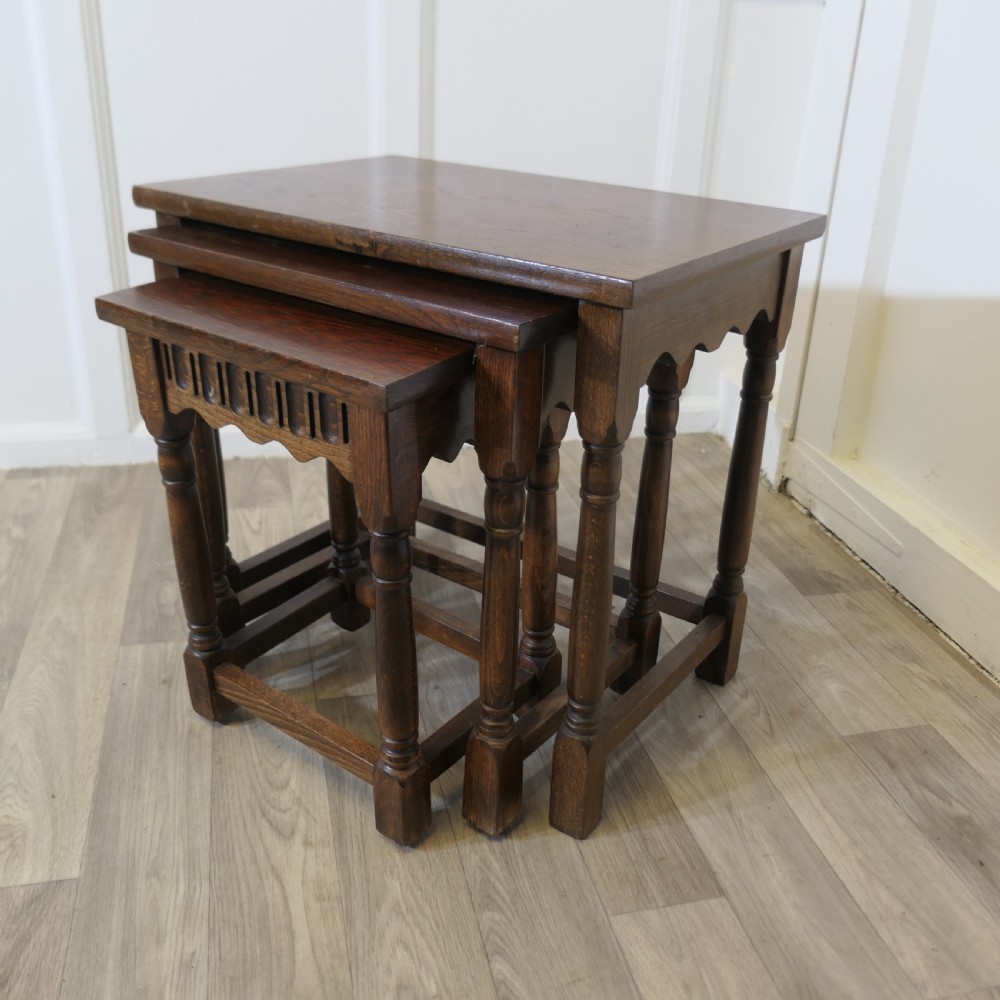 Oak Nest Of Tables View VI