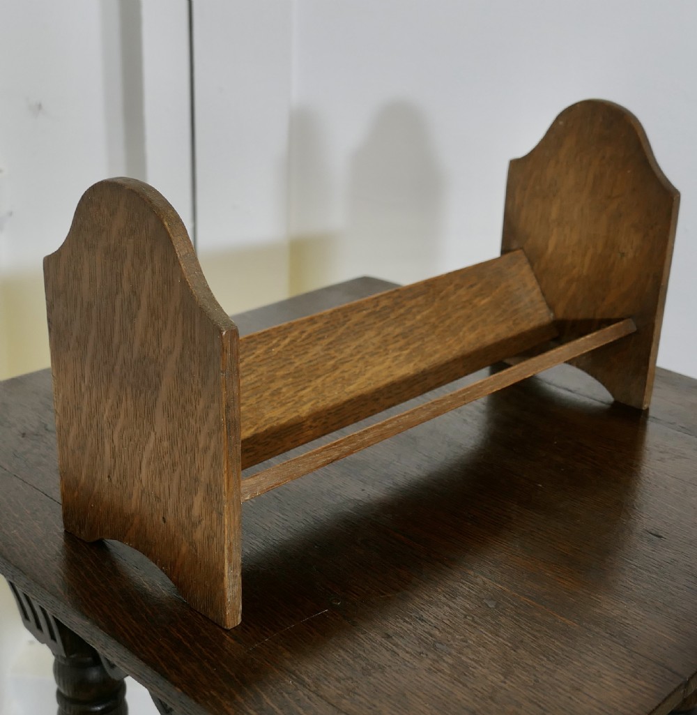 Oak Desk Top Book Trough