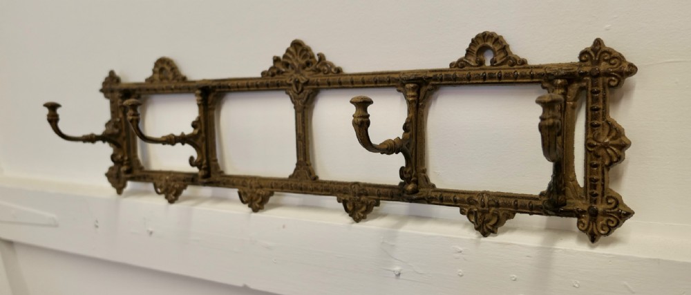 French Folding Coat Hook Rack   View II