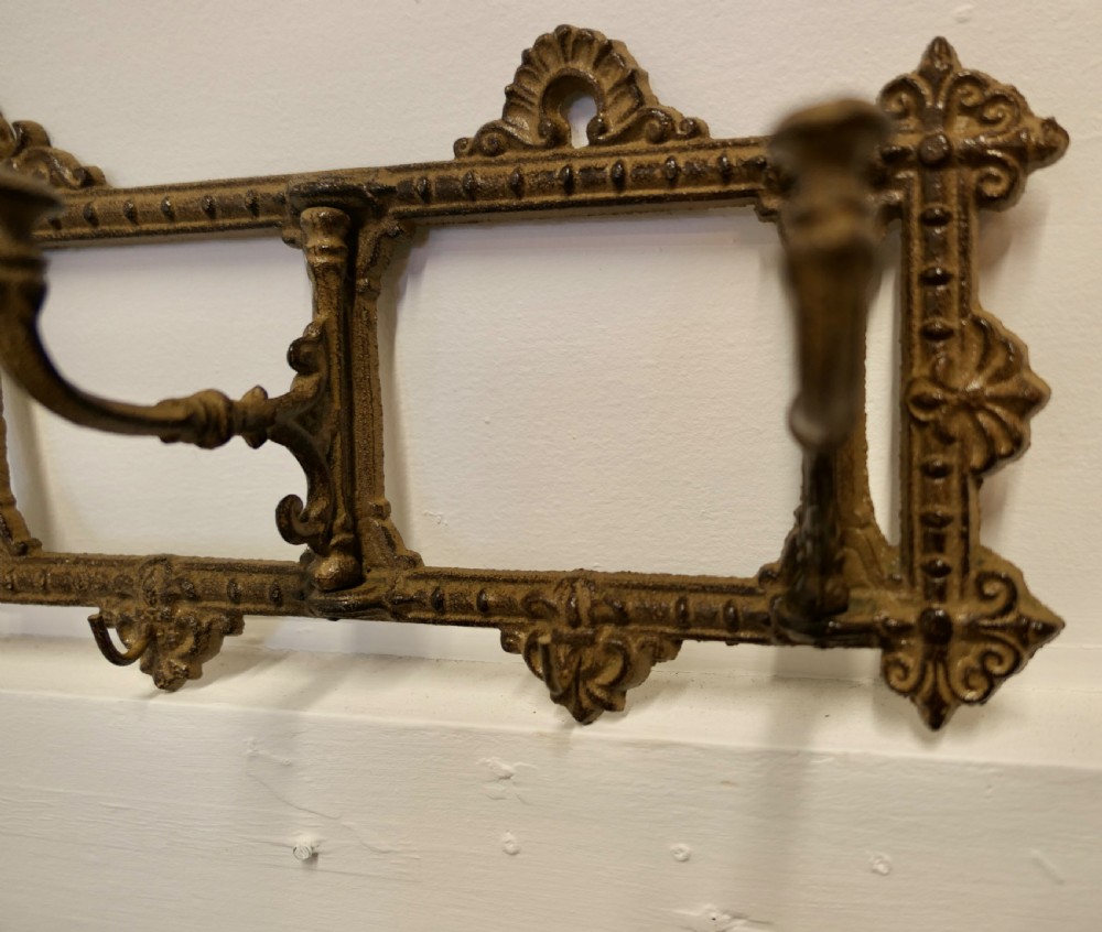French Folding Coat Hook Rack   View III